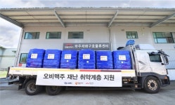 오비맥주, 대구·경북지역 재난 취약계층에 생수 2만6160병 전달