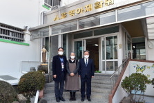 부산애터미다정센터 | [포토] 김석준 부산시교육감, 설 앞두고 사회복지시설 격려 방문