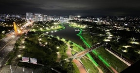 파주시, 소리천-호수공원 산책로 7색 LED조명 설치...안전과 야경 살렸다