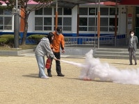상주 상영초등학교, 합동소방훈련 실시