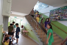 상주 백원초, 민방위 훈련 학생들과 실시