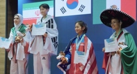 성주여자중학교 김가람 선수,  사라예보 2023 세계유소년태권도선수권대회 금메달 획득
