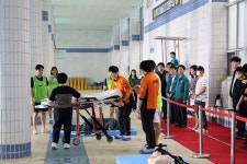 창원 시민생활체육관, 수영장 응급상황 대비 모의훈련 실시
