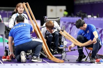 [포토] 결실을 맺기 위한 과정…훈련하는 보치아 국가대표 강선희·정호원