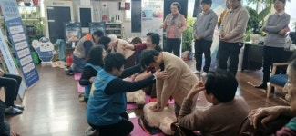 인천 중구 도원동 행정복지센터, 복사골 경로당 어르신들과 소방 안전 훈련 실시