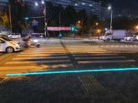 평창군, 진부면 횡단보도 LED바닥 신호등 설치
