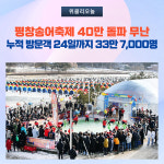 평창송어축제, 누적 방문객 40만 돌파 무난...1월 24일까지 33만 7,000명
