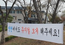 영천시 강행, 문화예술회관 건립 위한 여론조작 의심 불법 괴현수막 등장