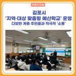 김포시, 지역·대상 맞춤형 예산학교 운영