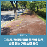 고양시, 경의로 백마·풍산역 일원 빗물 담는 가로숲길 조성