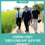 고양특례시 덕양구, 창릉천 유채꽃 축제 성공적 개막