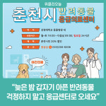 늦은 밤 갑자기 아픈 반려동물, 걱정하지 말고 응급센터로 오세요