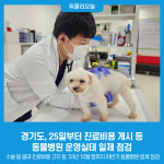 경기도, 25일부터 진료비용 게시 등 동물병원 운영실태 일제 점검