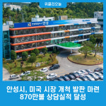 안성시, 미국 시장 개척 발판 마련, 870만불 상담실적 달성