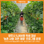 [위클리오늘] 양주시, 농촌 사랑 자연 체험 학습 지원사업 진행