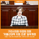 [위클리오늘] 구리시의회 이경희 의원, 저출산대책 지원에 관한 조례 일부개정