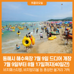 [위클리오늘] 동해시 해수욕장 7월 9일 드디어 개장!