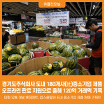 [위클리오늘] 경기도주식회사, 도내 180개사(社)중소기업 제품 오프라인 판로 지원으로 올해 120억 거래액 기록