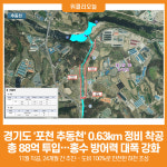 [위클리오늘] 경기도, 포천 추동천 0.63km 정비 착공, 총 88억 투입... 홍수 방어력 대폭 강화