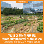 [위클리오늘] 구리시, 더 행복한 시민텃밭 행복팜팜(farm farm) 도시농부 모집