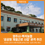[위클리오늘] 양주시-백석농협, 공공형 계절근로 사업 추진…농촌 인력난 해소 단비