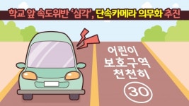 학교 앞 속도위반 심각, 단속카메라 의무화 추진
