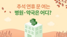 추석 연휴 문 여는 병원·약국은 어디?