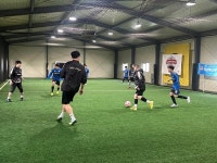 한국타이어앤테크놀로지 발달장애인 축구단 다산위드FC와 경기 진행