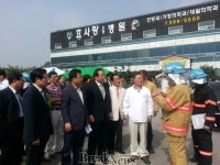 서청원 전 대표 장성 요양병원 화재 현장 방문