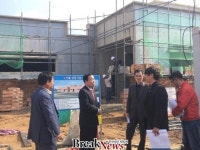 김준성 영광군수, 법성면 뉴타운 건설현장 방문