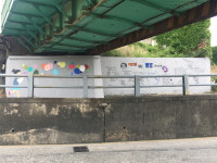 경주 북천철교 교각 깨끗하게 새 단장