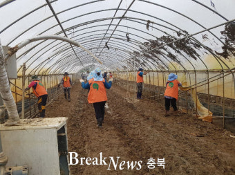 단양군 영춘면 주민들, 청주 수해복구 동참
