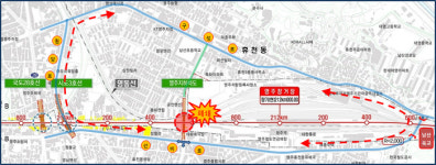‘영주지하차도’ 차량 교통통제 실시
