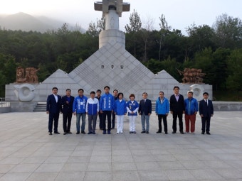 김상호 하남시장 후보, 검단산 현충탑 참배시작으로 본격 선거운동