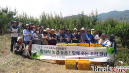 전남도의회, 매실 수확 ‘구슬땀’