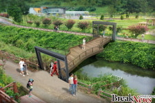 광주 남구, 포충로에 수춘천 가로지르는 인도교 조성