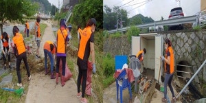 광주동부소방서, 광주천 상류 찾아 수해복구 펼친 의용소방대