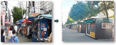 중랑구, 동부시장 앞 거리가게 환경개선사업 완료