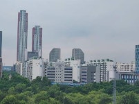 노량진 수산시장 신관 옥상의 서울의 달...여의도 야경이 멋지다!