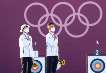 ［2020 도쿄올림픽］안산·김제덕, 양궁 혼성 단체전서 한국 첫 금메달 획득