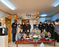 진천 이월면 사지마을, 보름맞이 장수축하 효 사랑 잔치 진행