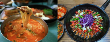 옥천군 청산면, 생선국수 음식거리 7곳 색다른 맛