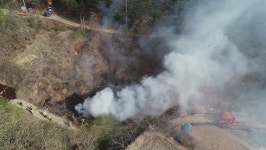 포항북부소방, 흥해읍 초곡리 차량화재 소방드론활용 연소확대방지