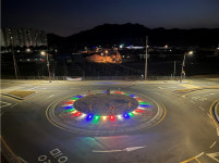 음성군, 회전교차로에 교통섬 LED 경관조명 설치