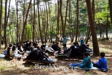 전북 진안 동향중학교 학생들 대봉 힐링 나들이