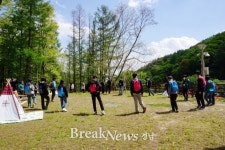 전북 진안 동향중학교 학생들 대봉 힐링 나들이