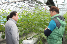 송기섭 진천군수, 관내 지능형 재배시설 농장 방문