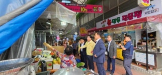 박영순 의원, 중리시장에서 전기안전 점검 수해예방 활동