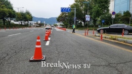 롯데백화점 창원점, 도로점유에 시민들 뿔났다