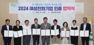 청주시, 관내 8개 기업과 ‘24년 여성친화기업 인증 협약